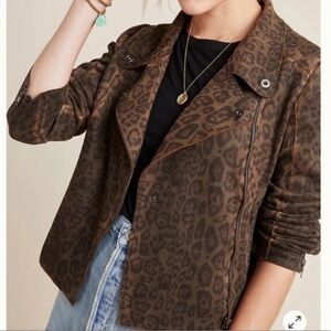 NWT Marrakech Leopard Marnie Moto Jacket